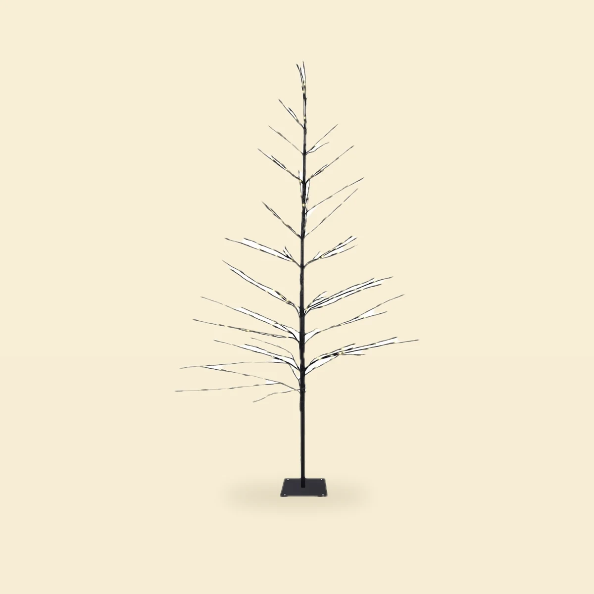 Choinka metalowa LED czarna, ciepłe światło 180 cm Choinka metalowa LED czarna, ciepłe światło 180 cm