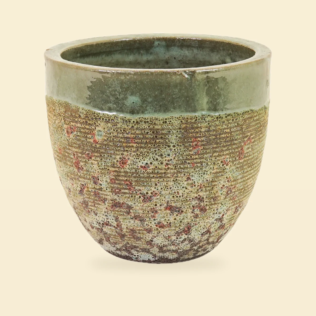 Donica Ceramiczna Melbourne 30x26 cm Zielona