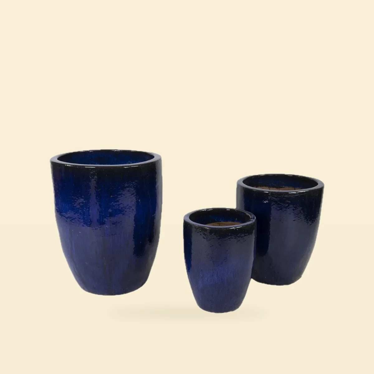 Donica Szkliwo Egg Vase Falling 45x54 cm Blue