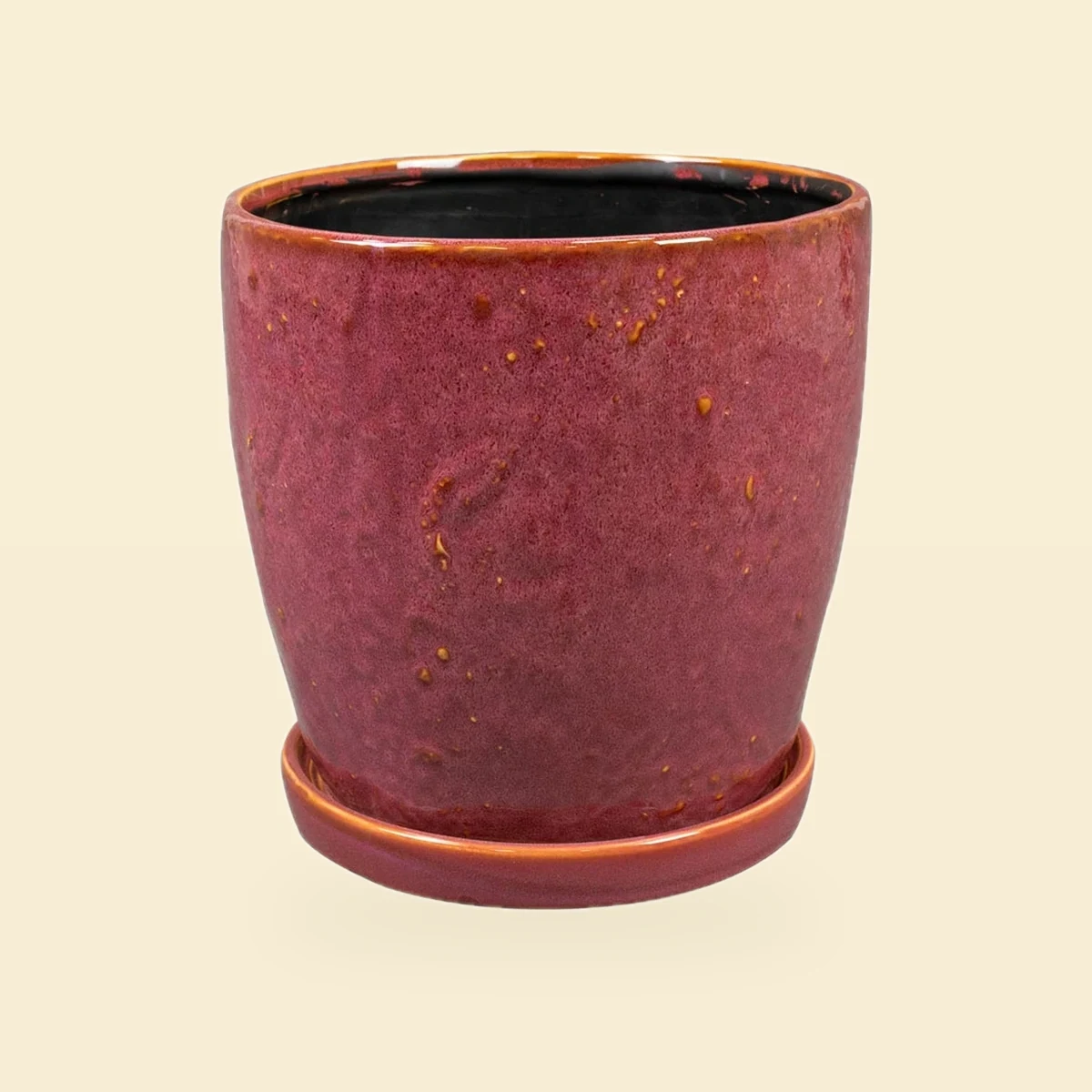Doniczka Ceramiczna Z Podstawka Vivi Cherry Rozmiary Bez