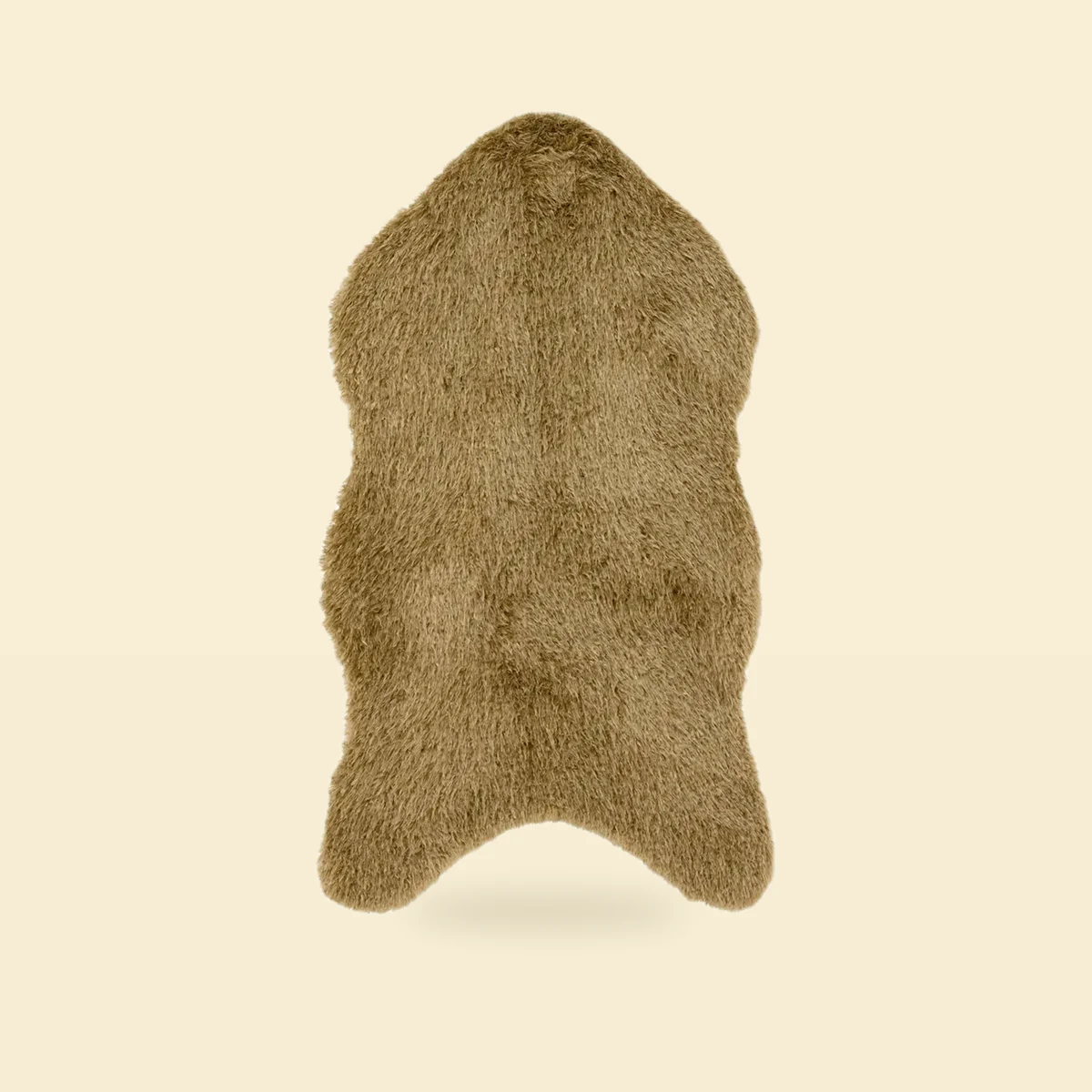 Dywan futro brązowe – 90x50 cm