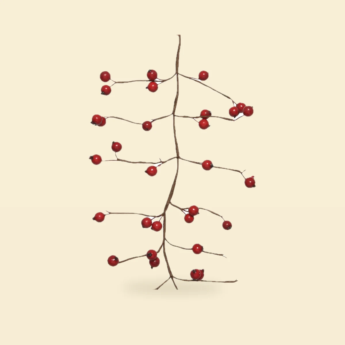 Girlanda z czerwonych kulek 130 cm Girlanda z czerwonych kulek 130 cm