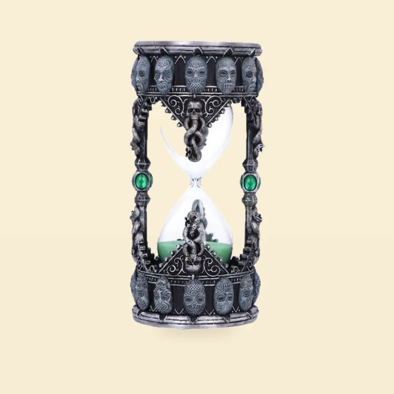 Klepsydra Śmierciożercy z zielonymi kamieniami i piaskiem – Harry Potter 18 cm