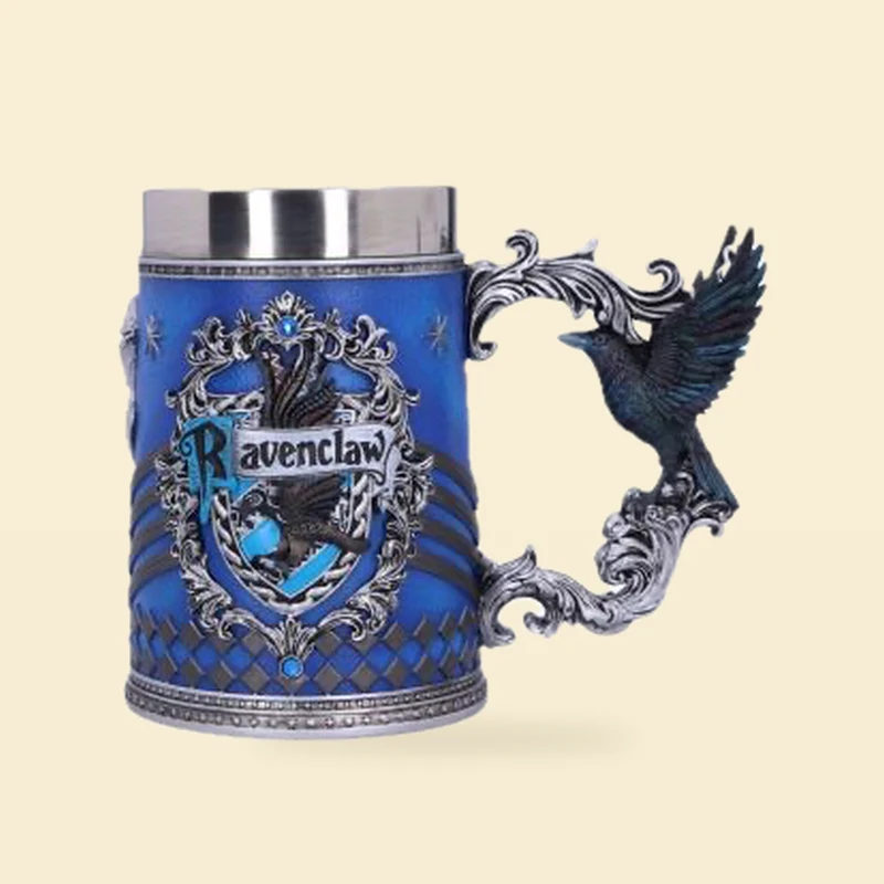 Kubek Ravenclaw z rączką orłem metalowy niebieski – Harry Potter 15,5 cm