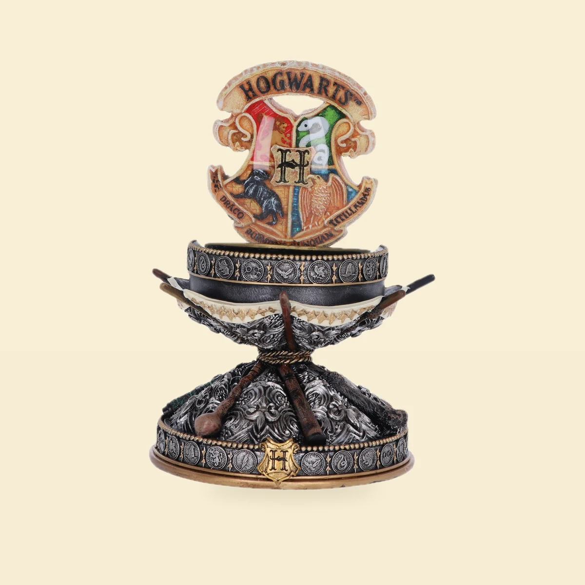Kula wodna z herbem Hogwartu na różdżkach – Harry Potter 16,5 cm