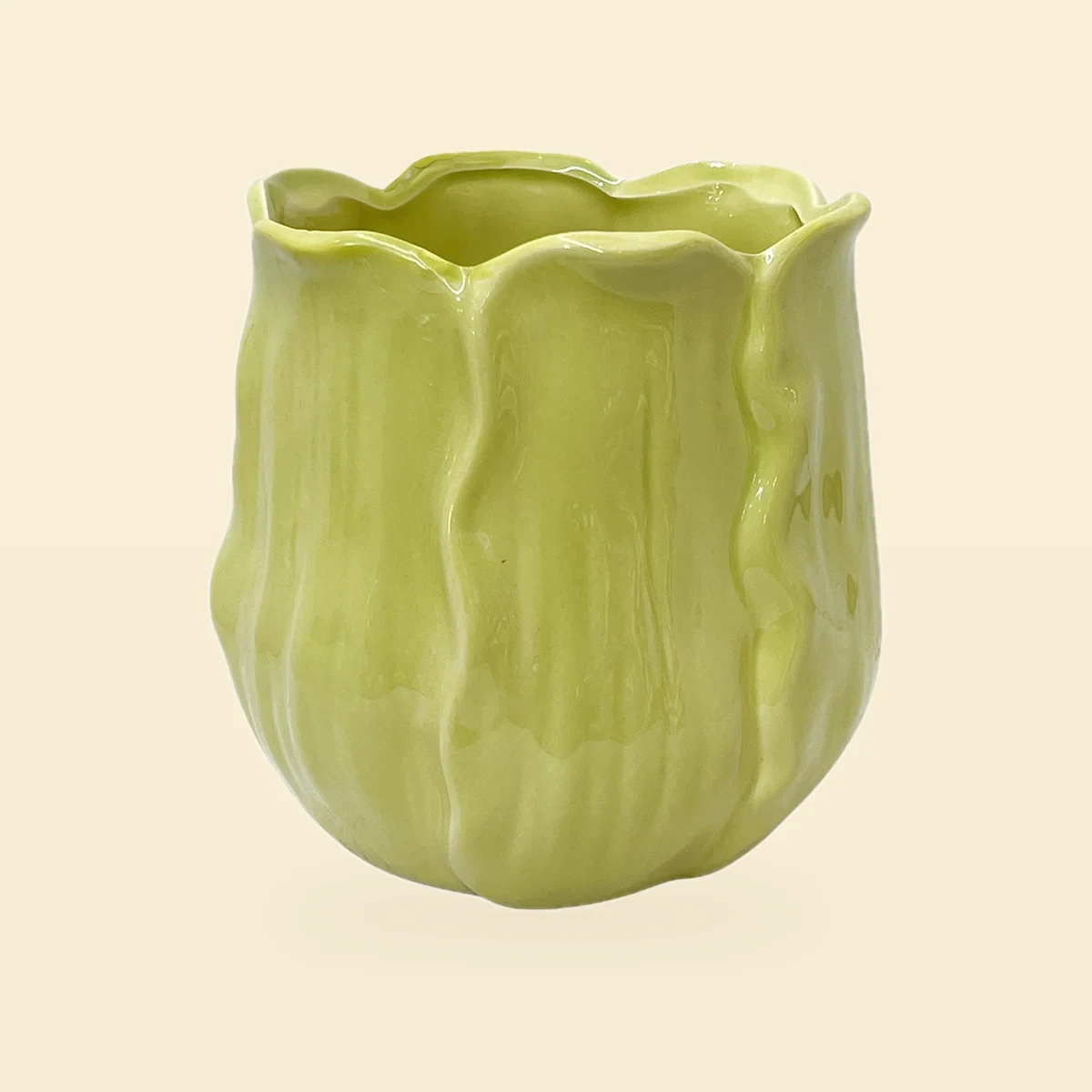 Os Onka Ceramiczna Tulipan X Cm Zielona Bez
