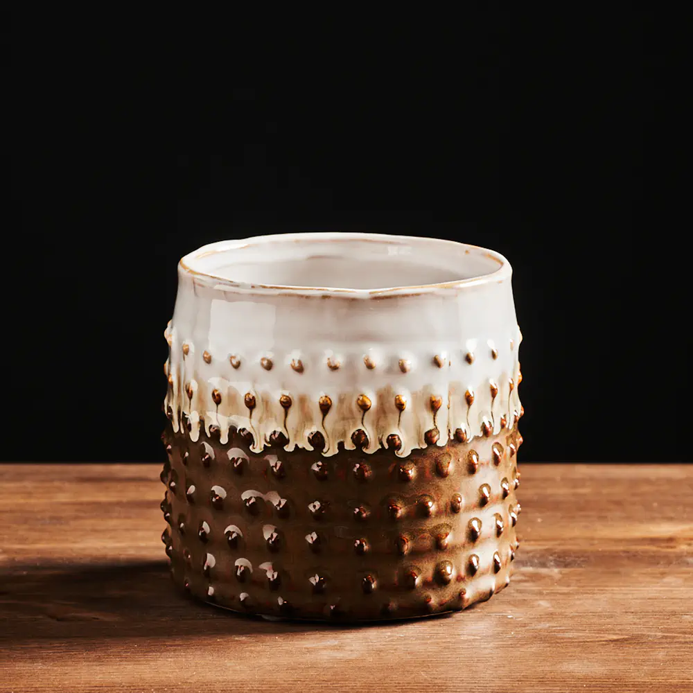Osłonka Ceramiczna 10,5×11 cm Brązowa
