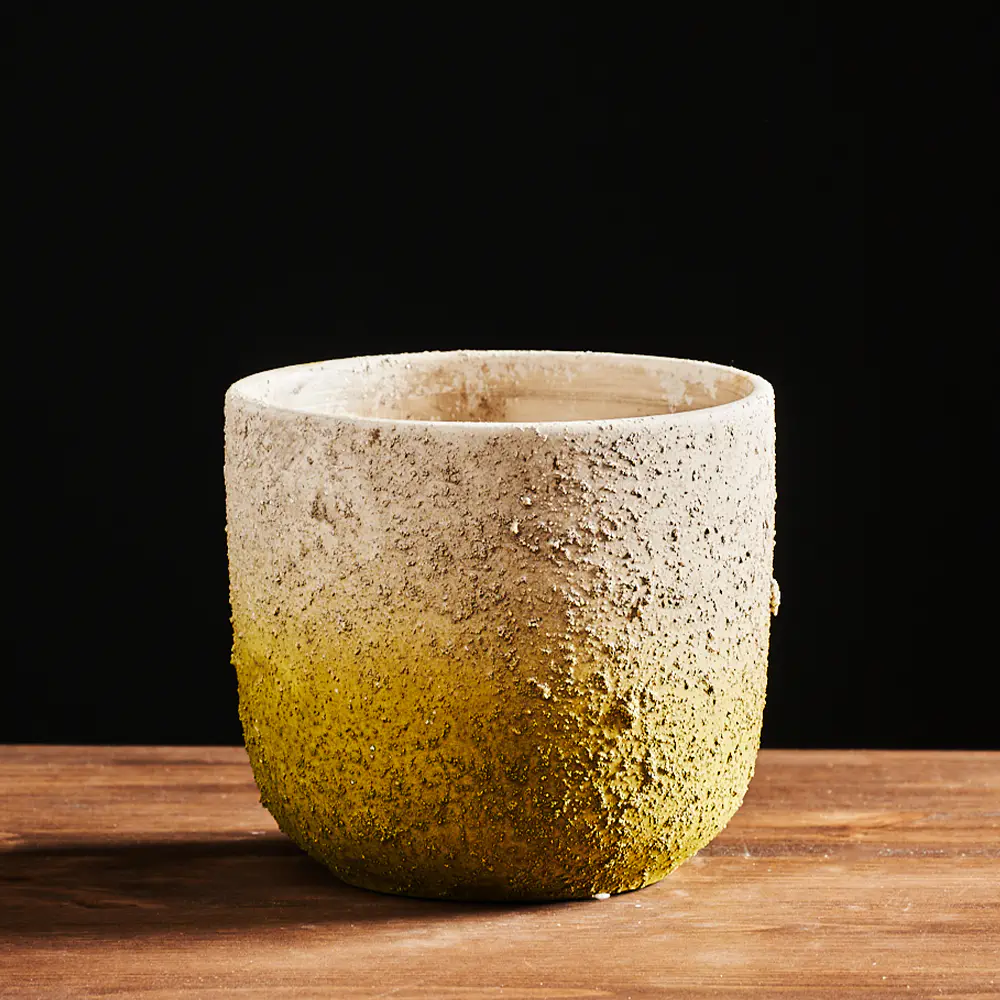 Osłonka ceramiczna beżowo-zielona