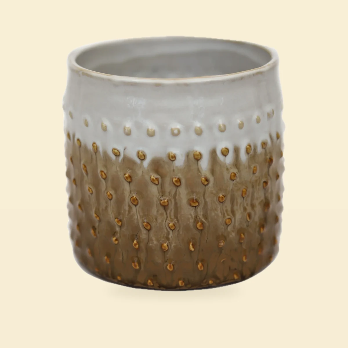 Osłonka Ceramiczna 10,5×11 cm Brązowa Osłonka Ceramiczna 10,5×11 cm Brązowa