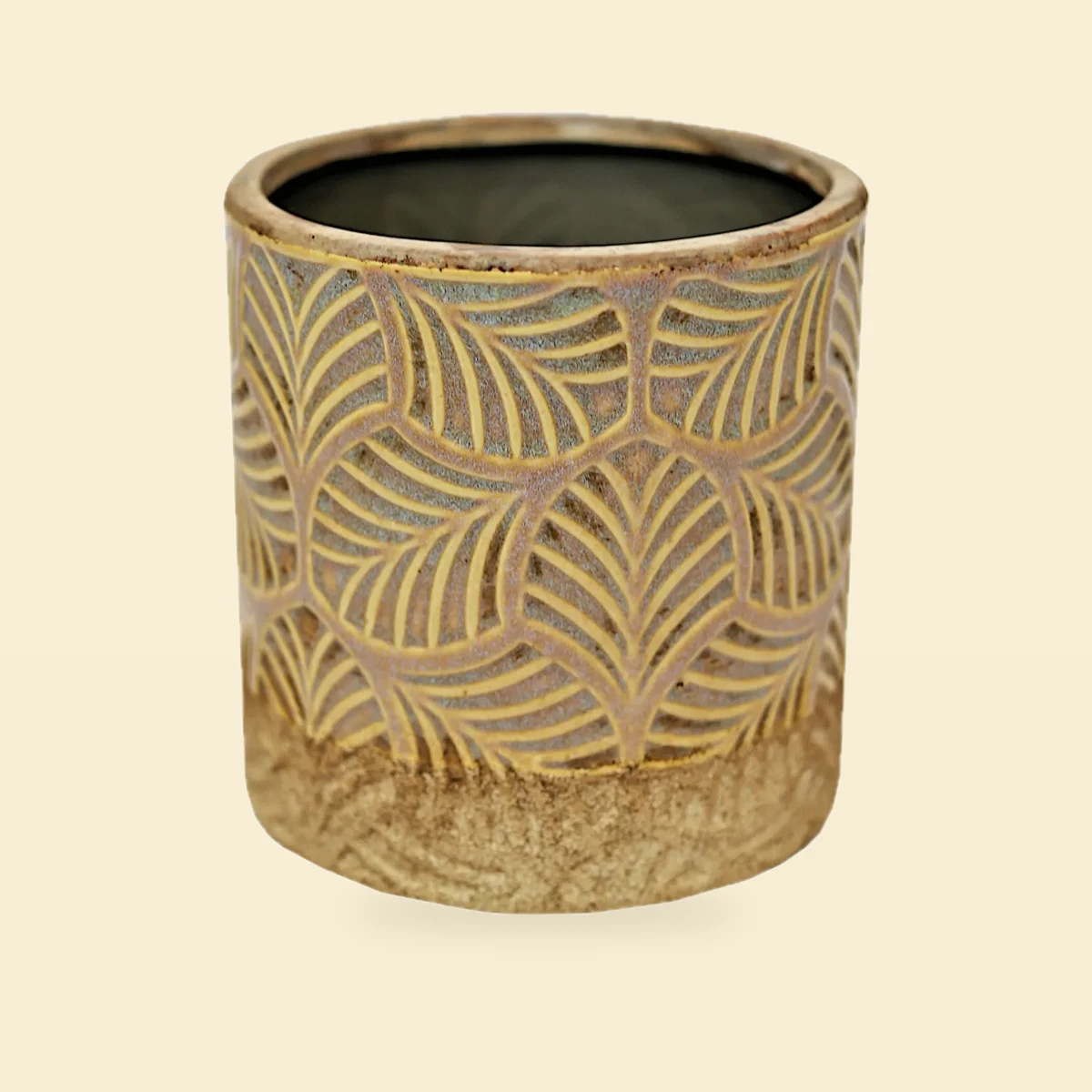 OSŁONKA CERAMICZNA 14,5x15,5 cm JASNY BRĄZ