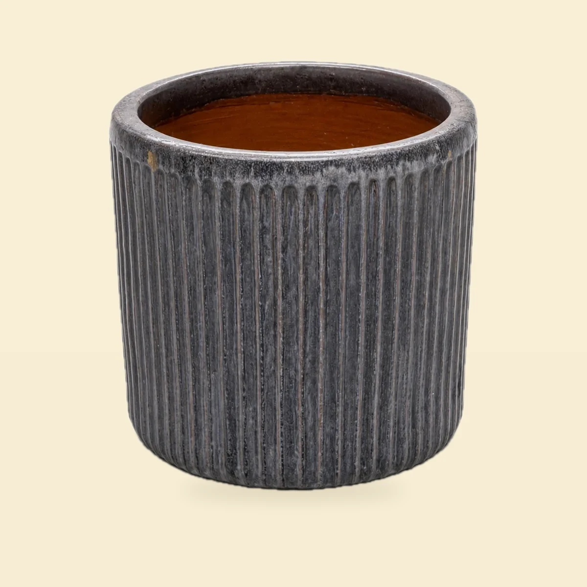 Osłonka ceramiczna 49x49 cm grafitowa ryflowana