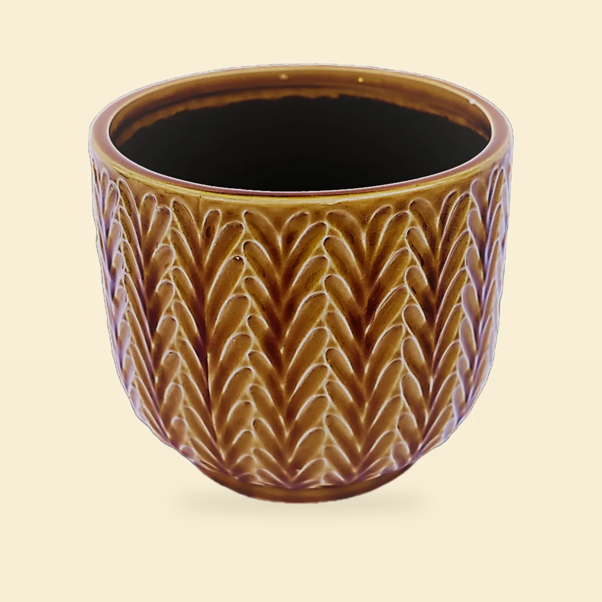 Osłonka Ceramiczna 8,50x8 cm Brązowa