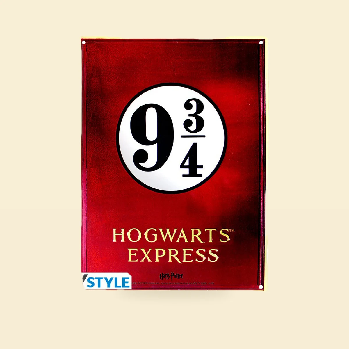 Tablica metalowa Peron 9¾ Hogwarts Express – Harry Potter 28x38 cm