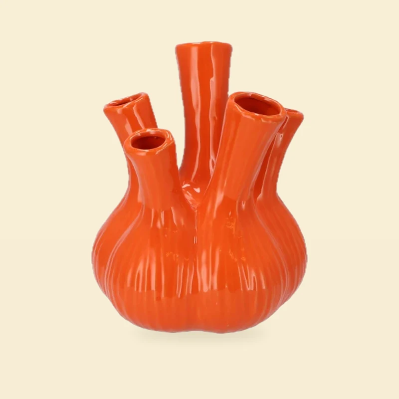 Wazon ceramiczny Aglio 22x28 cm Pomarańczowy