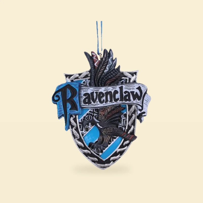 Zawieszka herb Ravenclaw szaro-czarno-niebieski – Harry Potter 8 cm