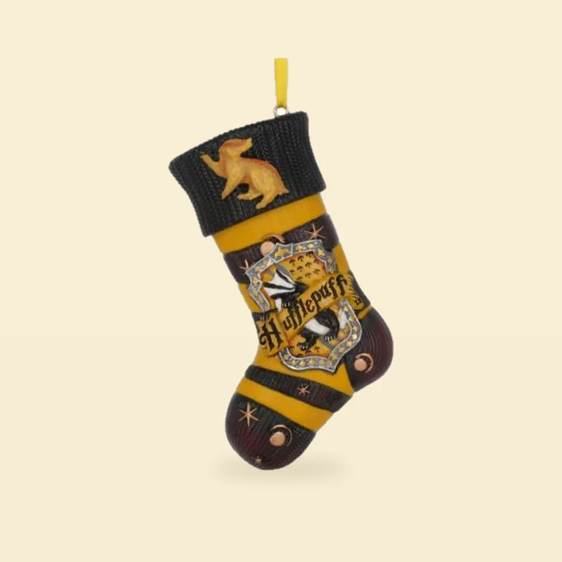 Zawieszka skarpeta Hufflepuff czarno-żółta – Harry Potter 9,5 cm
