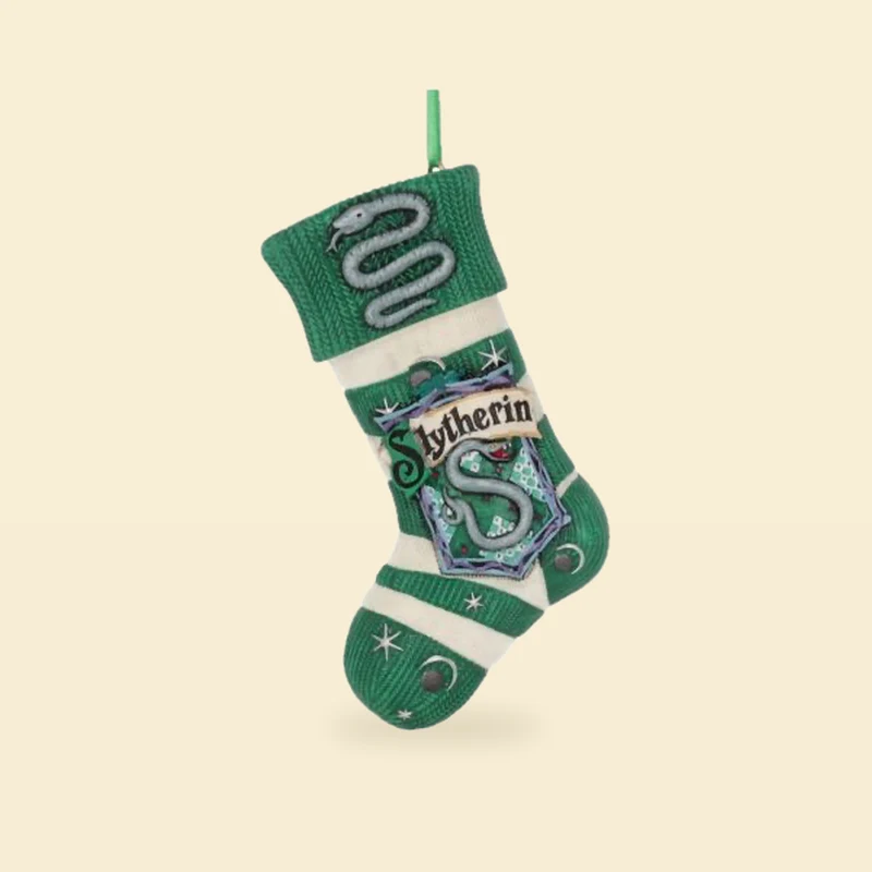 Zawieszka skarpeta Slytherin beżowo-zielona – Harry Potter 9,5 cm Zawieszka skarpeta Slytherin beżowo-zielona – Harry Potter 9,5 cm