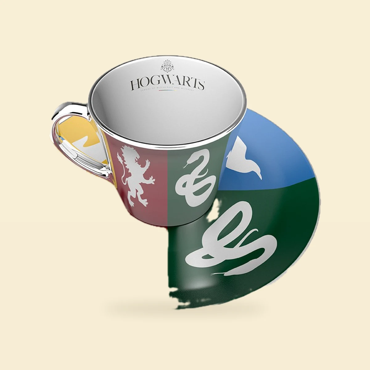 Zestaw filiżanka z talerzykiem – domy Hogwartu – Harry Potter Zestaw filiżanka z talerzykiem – domy Hogwartu – Harry Potter