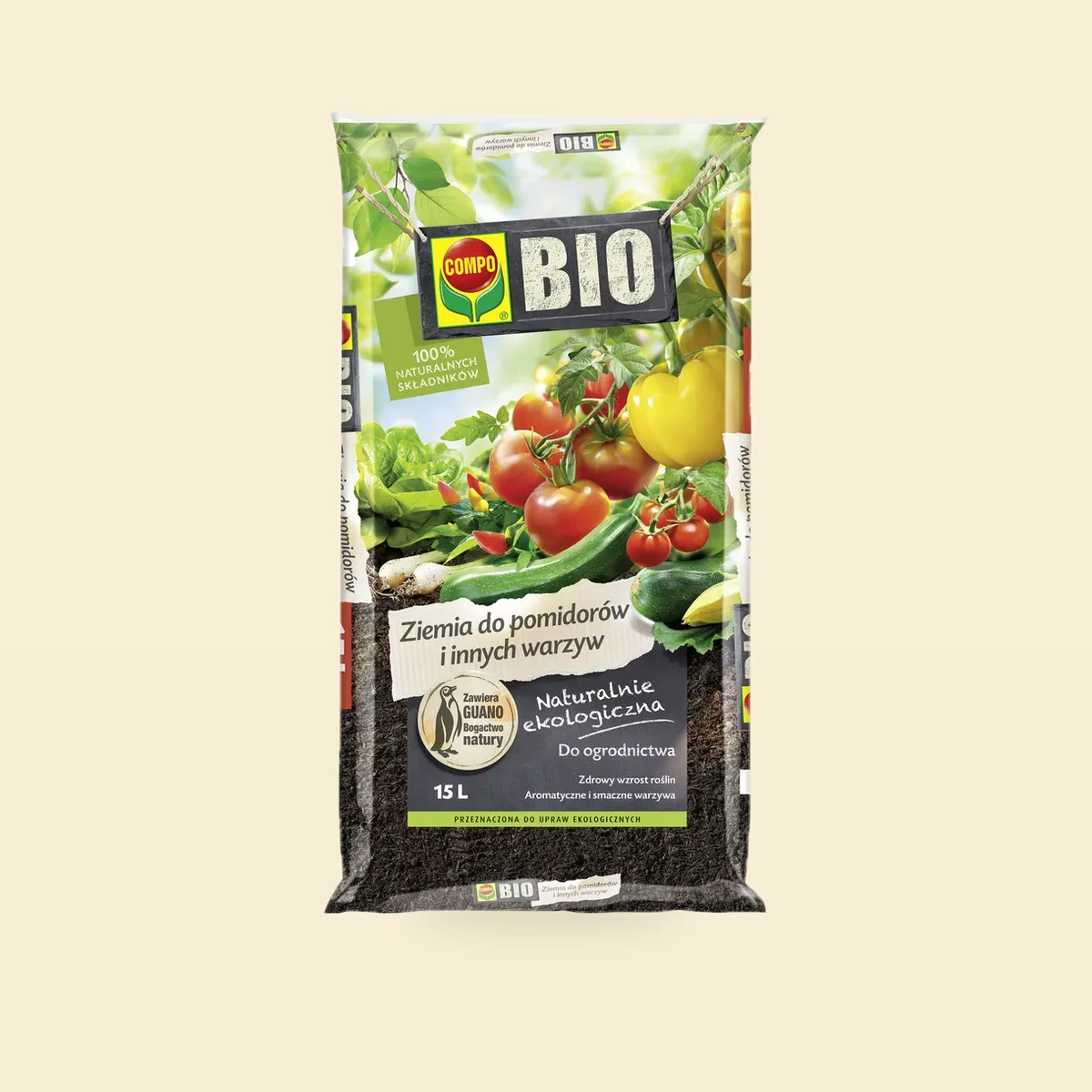 Ziemia Bio do pomidorów i innych warzyw 15 L Compo Bio