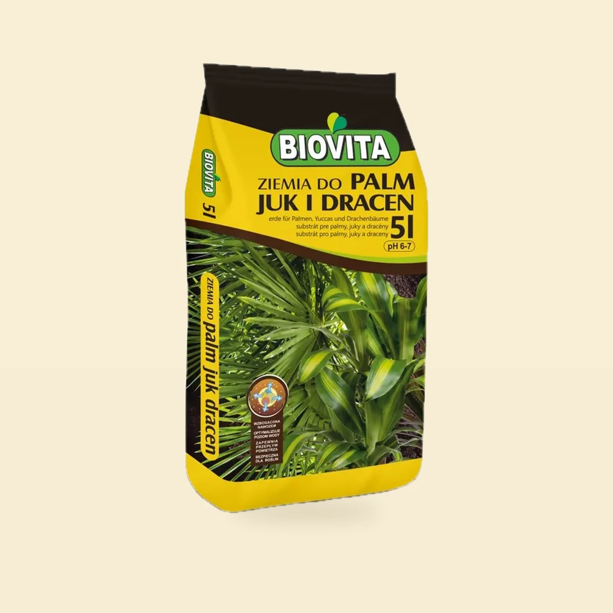 Ziemia do palm, juk i dracen Biovita 5 litrów Ziemia do palm, juk i dracen Biovita 5 litrów