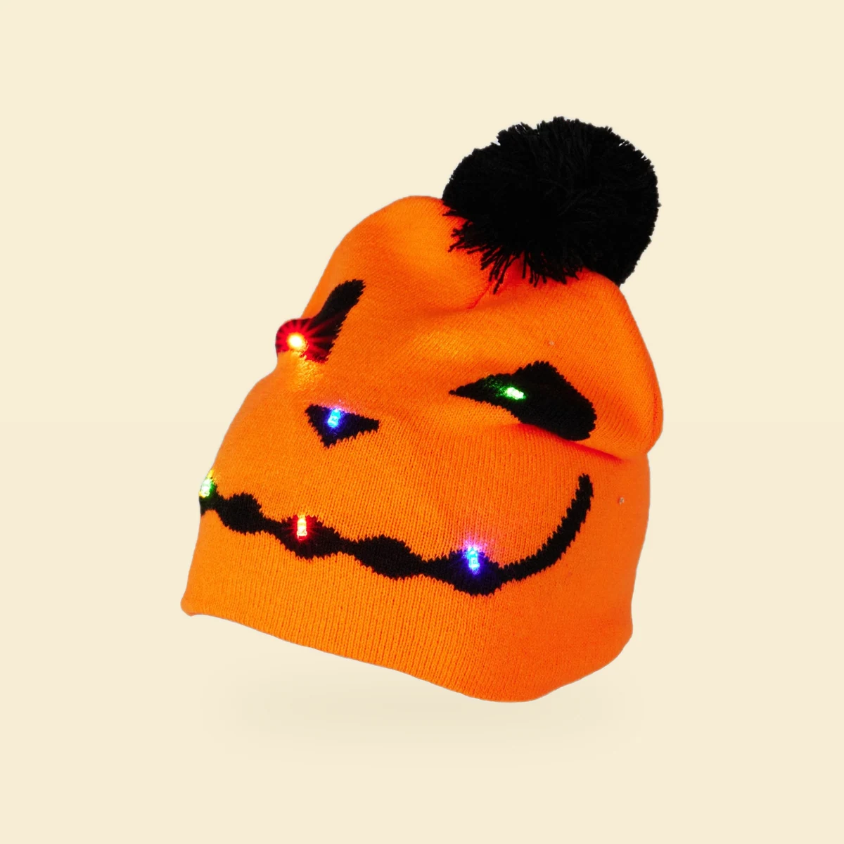 Czapka LED z pomponem mix – Halloween