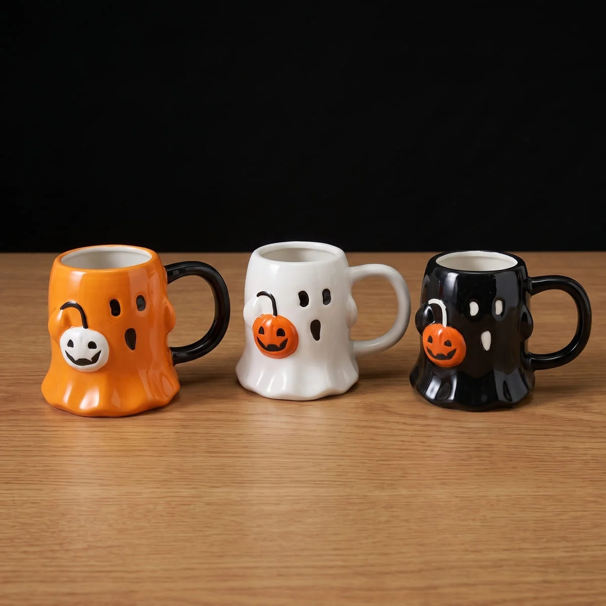 Kubek duszek z dynią mix kolorów – Halloween