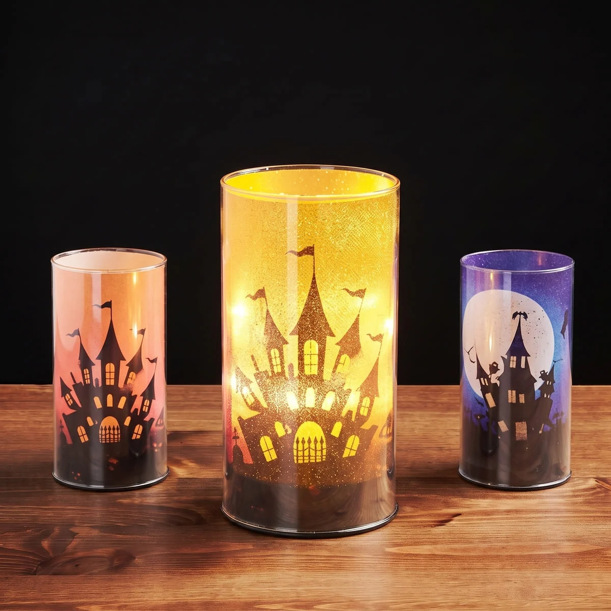 Lampka LED walec z zamkiem mix – Halloween