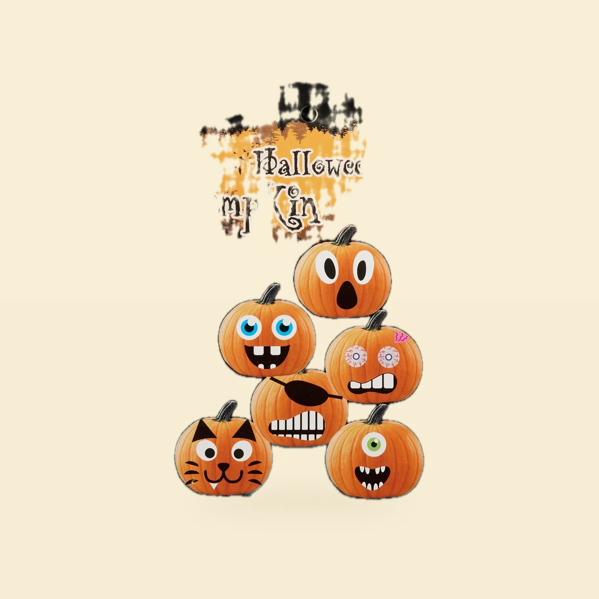 Naklejki do dekorowania dyń zestaw – Halloween Naklejki do dekorowania dyń zestaw – Halloween