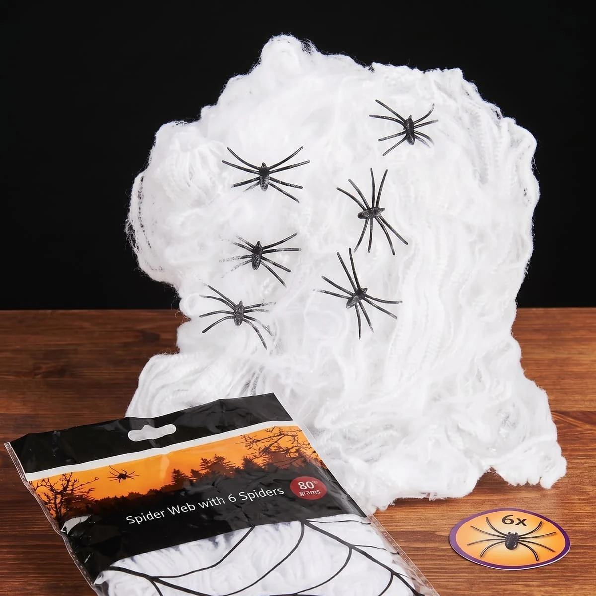 Pajęczyna dekoracyjna z pająkami – Halloween